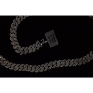 MOISSANITE Chain 925 Sterling Silver Passes Tester Real Iced Hip Hop Necklace